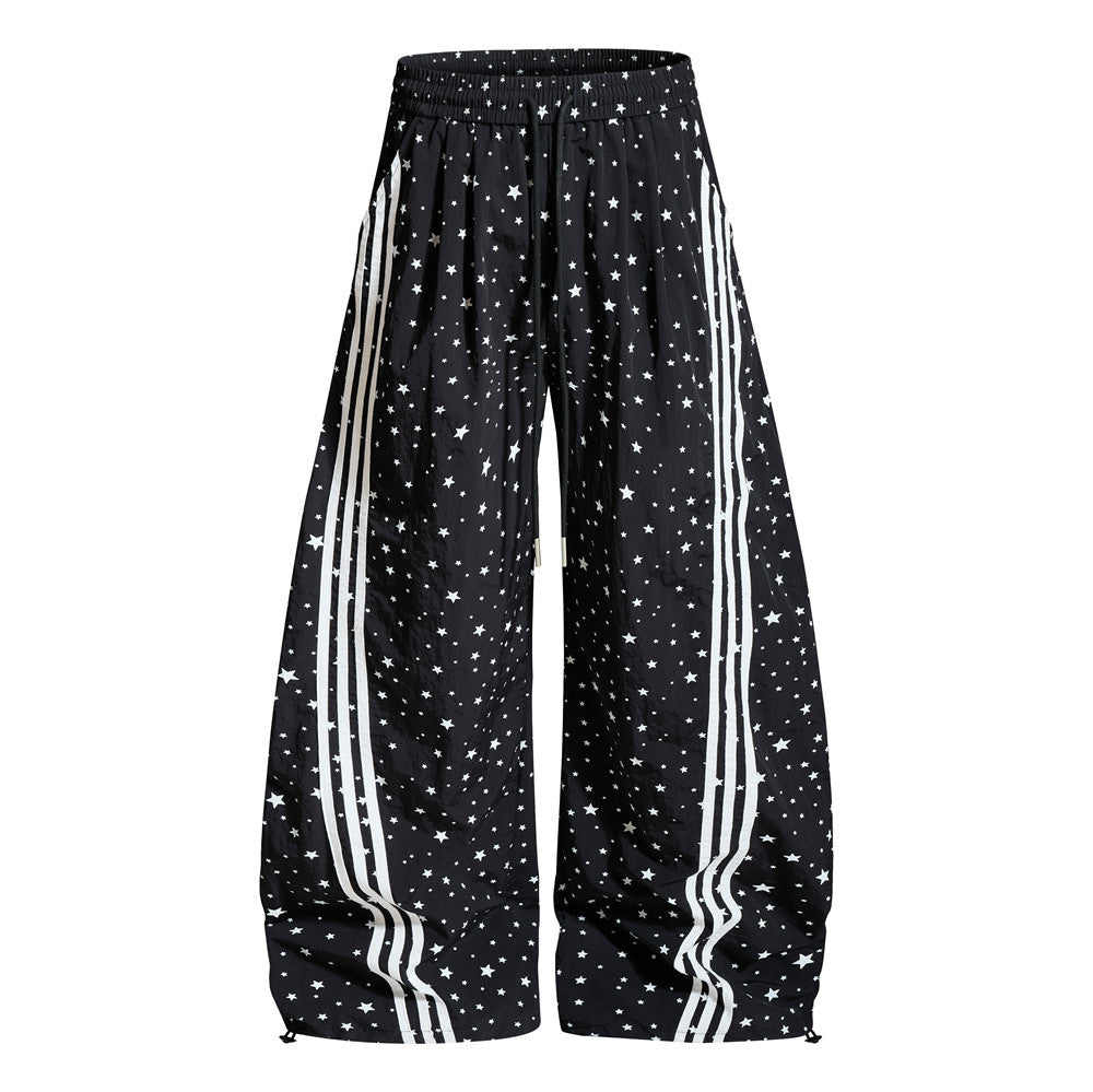 Copy of Starry Sky Three Bar Wide Leg Curved Knife Pants